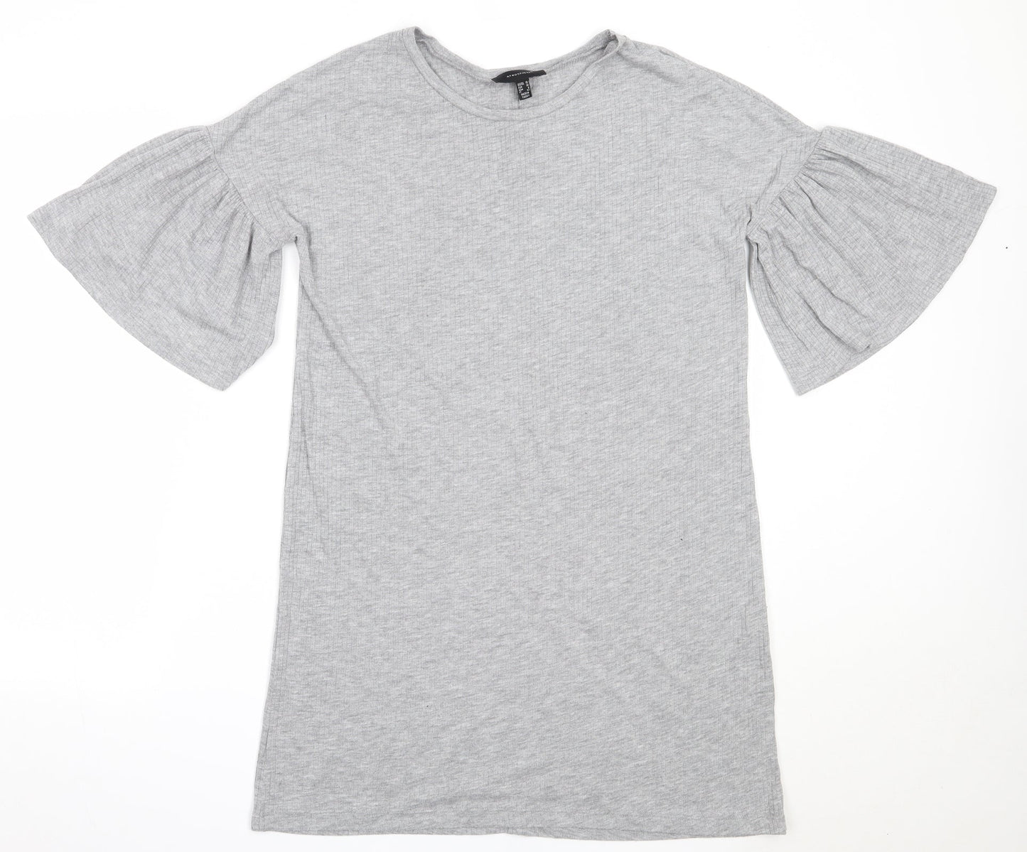 Womens UK Size 10 Atmosphere Grey Basic T-Shirt