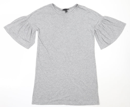 Womens UK Size 10 Atmosphere Grey Basic T-Shirt