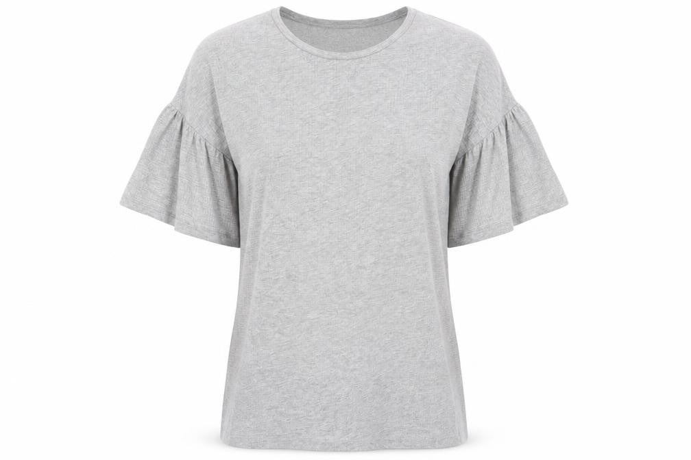 Womens UK Size 10 Atmosphere Grey Basic T-Shirt