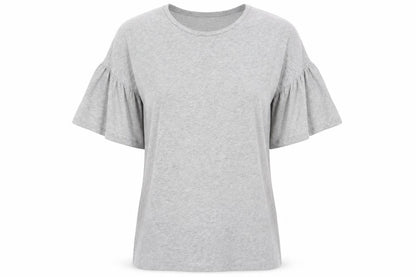 Womens UK Size 10 Atmosphere Grey Basic T-Shirt