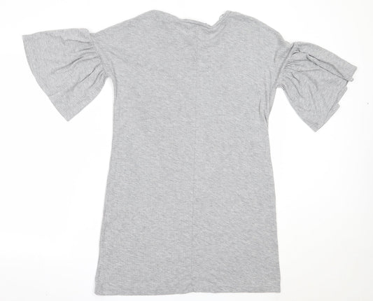Womens UK Size 10 Atmosphere Grey Basic T-Shirt