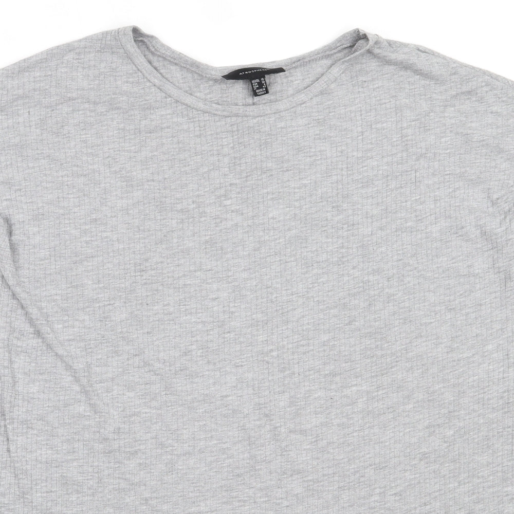 Womens UK Size 10 Atmosphere Grey Basic T-Shirt