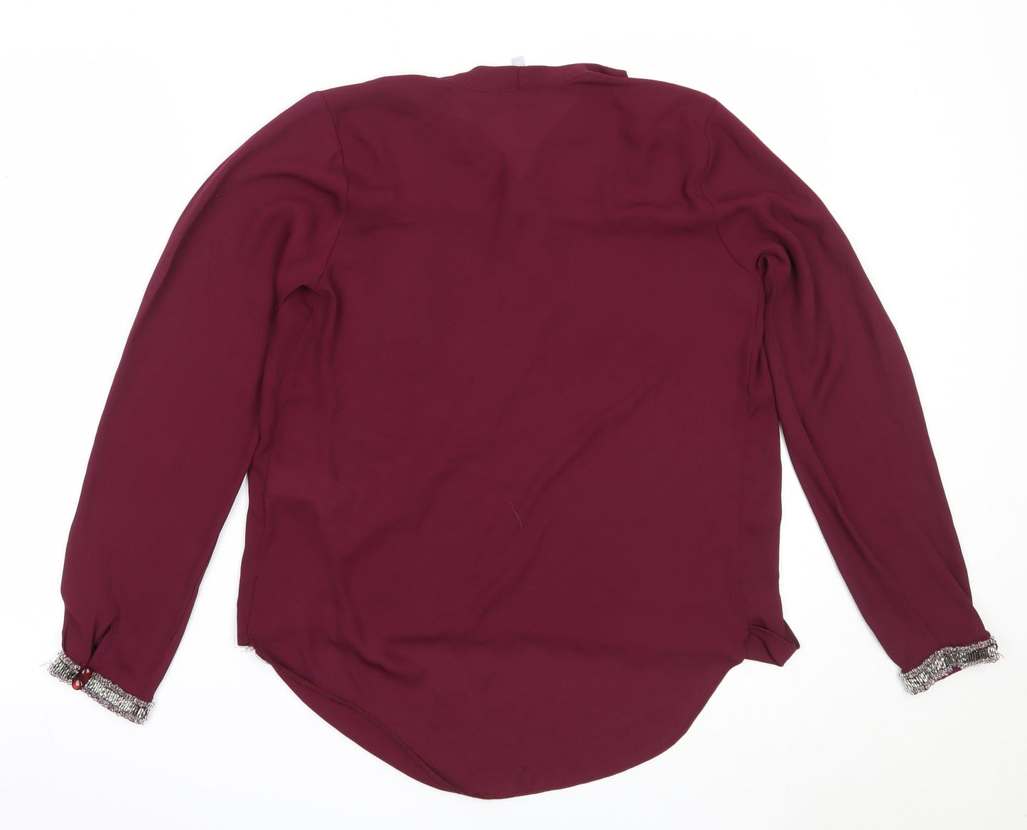 Womens UK Size 10 Red Herring Purple Basic Blouse