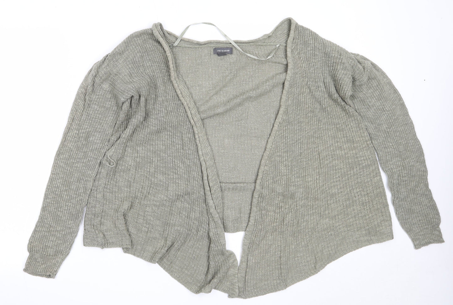 Primark Womens Green Round Neck  Acrylic Cardigan Jumper Size XS