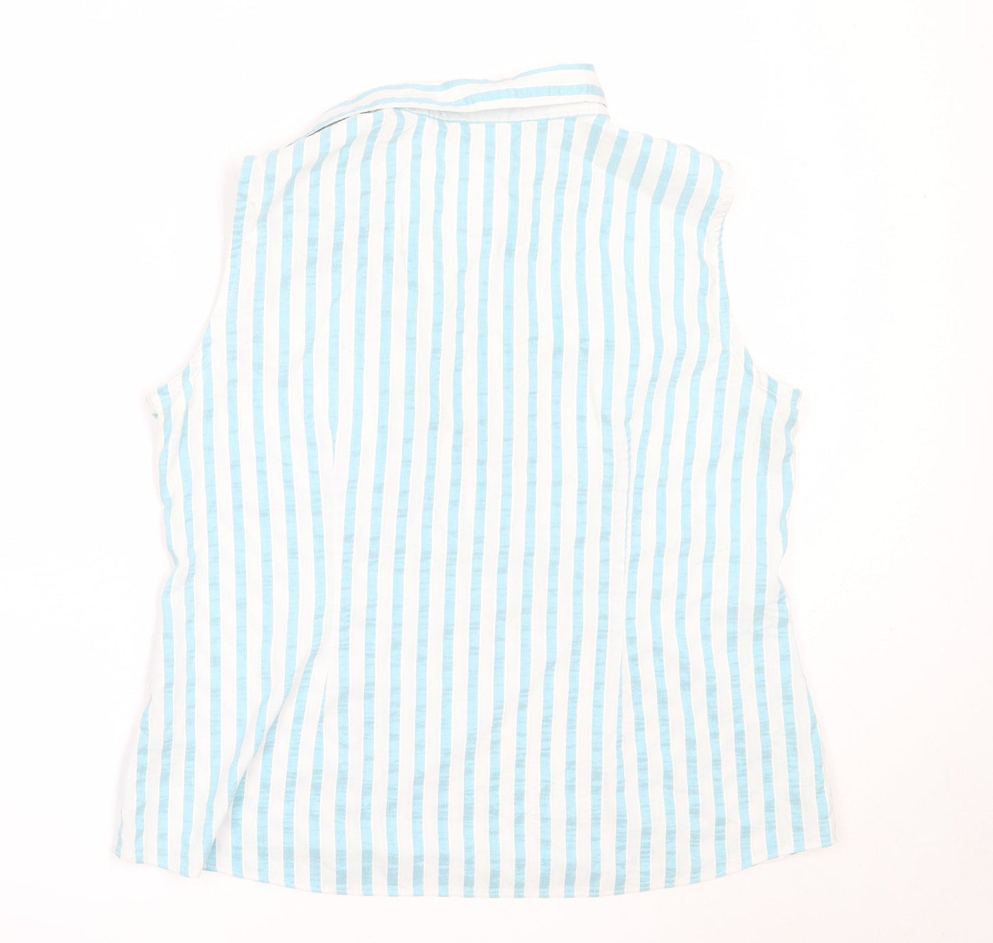 Womens UK Size 14 Marks and Spencer Blue Basic Button-Up