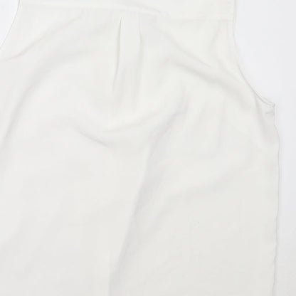 Womens UK Size 38 H&M White Basic Button-Up