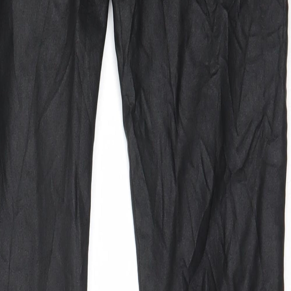 Shinestar Womens Black  Nylon Trousers  Size XL L29.5 in Regular