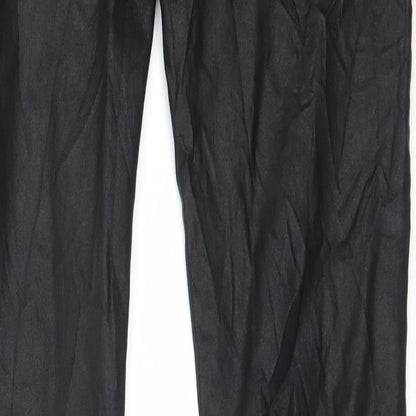 Shinestar Womens Black  Nylon Trousers  Size XL L29.5 in Regular