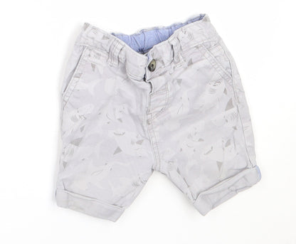 TU Boys Grey  Cotton Cropped Trousers Size 12-18 Months