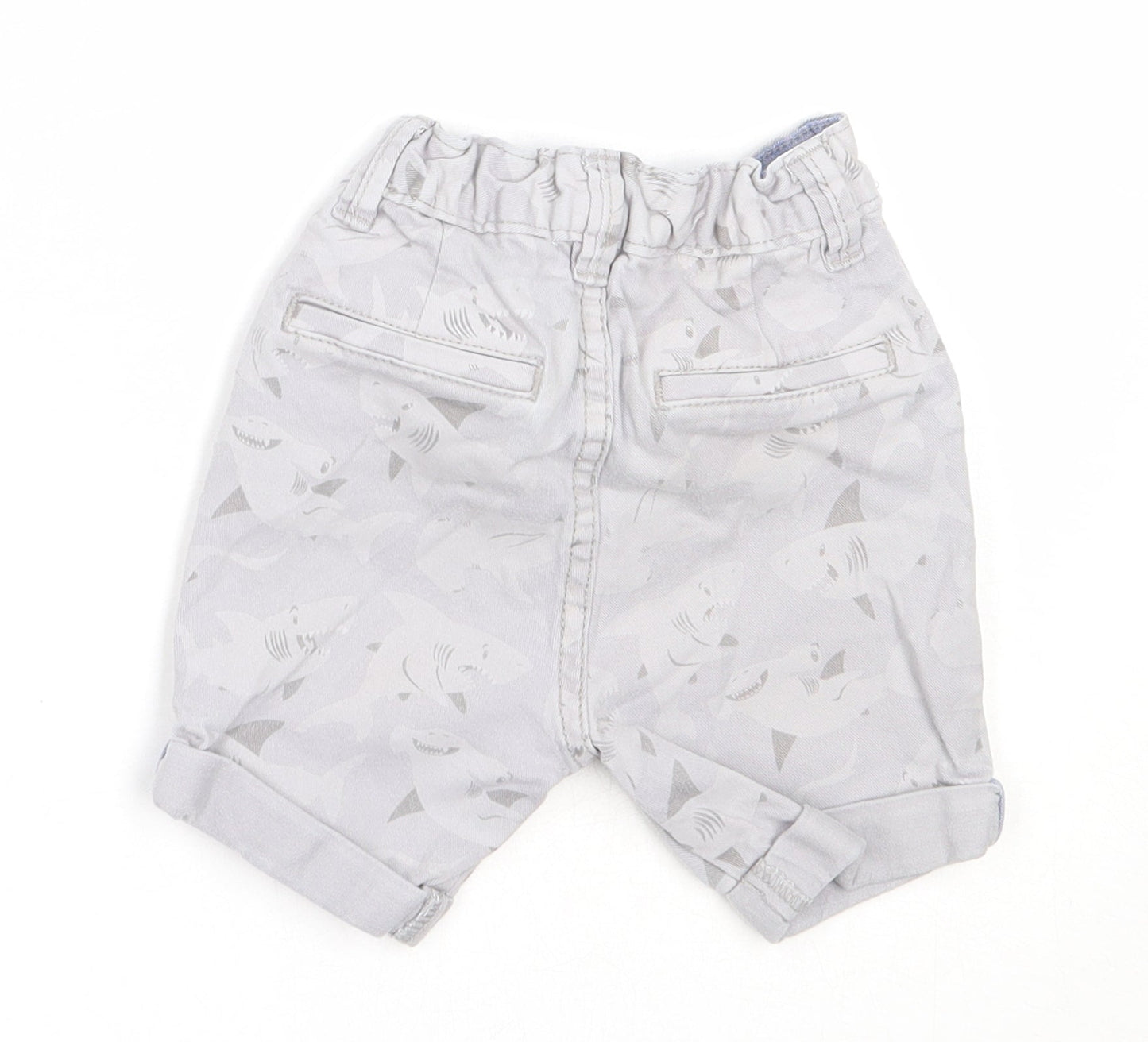 TU Boys Grey  Cotton Cropped Trousers Size 12-18 Months
