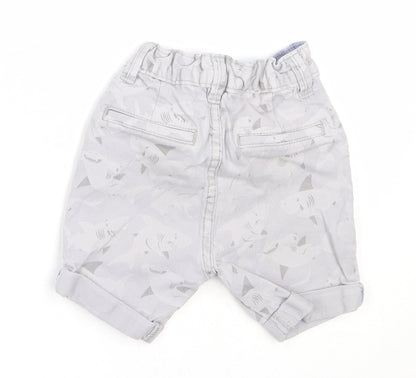 TU Boys Grey  Cotton Cropped Trousers Size 12-18 Months