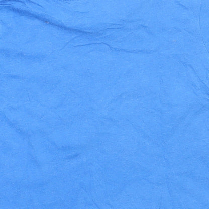 Pep&Co Boys Blue  Cotton Basic T-Shirt Size 12-18 Months Round Neck  - football