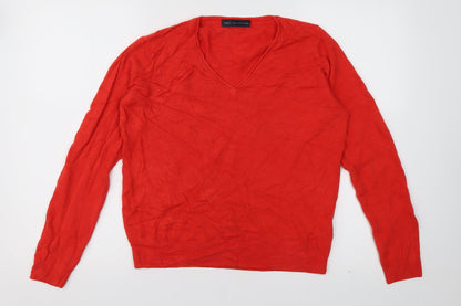 Womens UK Size 14 Marks and Spencer Red Pullover Jumper