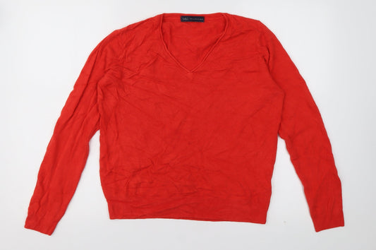 Womens UK Size 14 Marks and Spencer Red Pullover Jumper