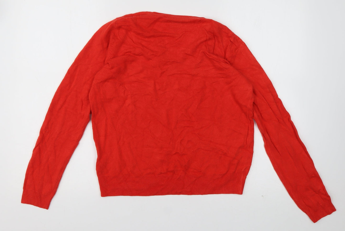 Womens UK Size 14 Marks and Spencer Red Pullover Jumper