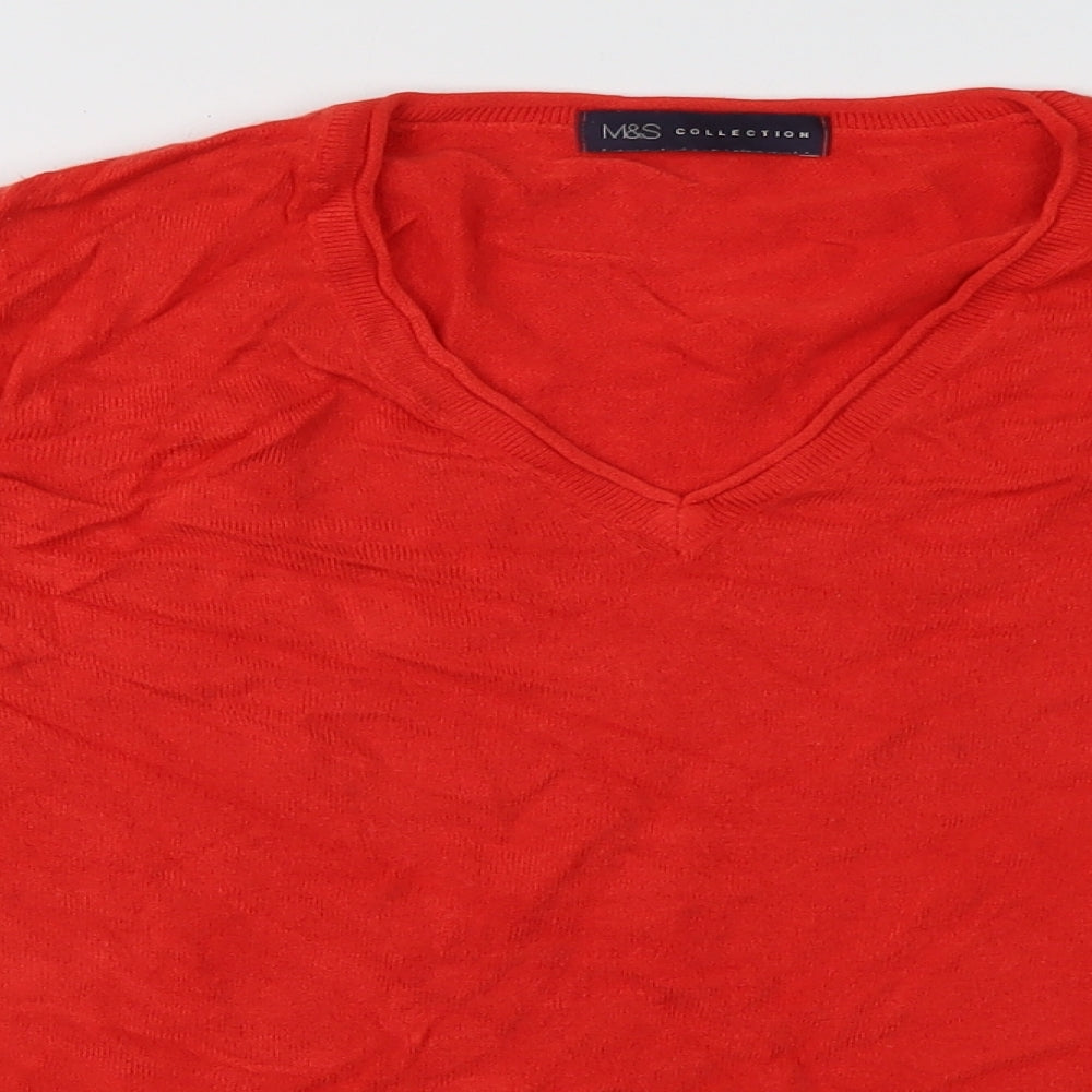 Womens UK Size 14 Marks and Spencer Red Pullover Jumper