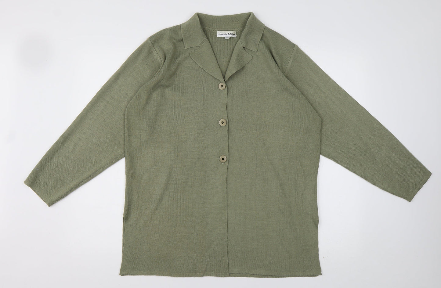 Womens UK Size M Preworn Green Cardigan Jumper