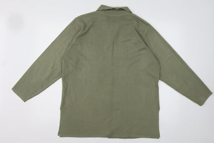 Womens UK Size M Preworn Green Cardigan Jumper