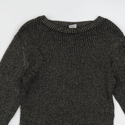 sainsburys Girls Gold  Cotton Pullover Sweatshirt Size 8 Years  Pullover