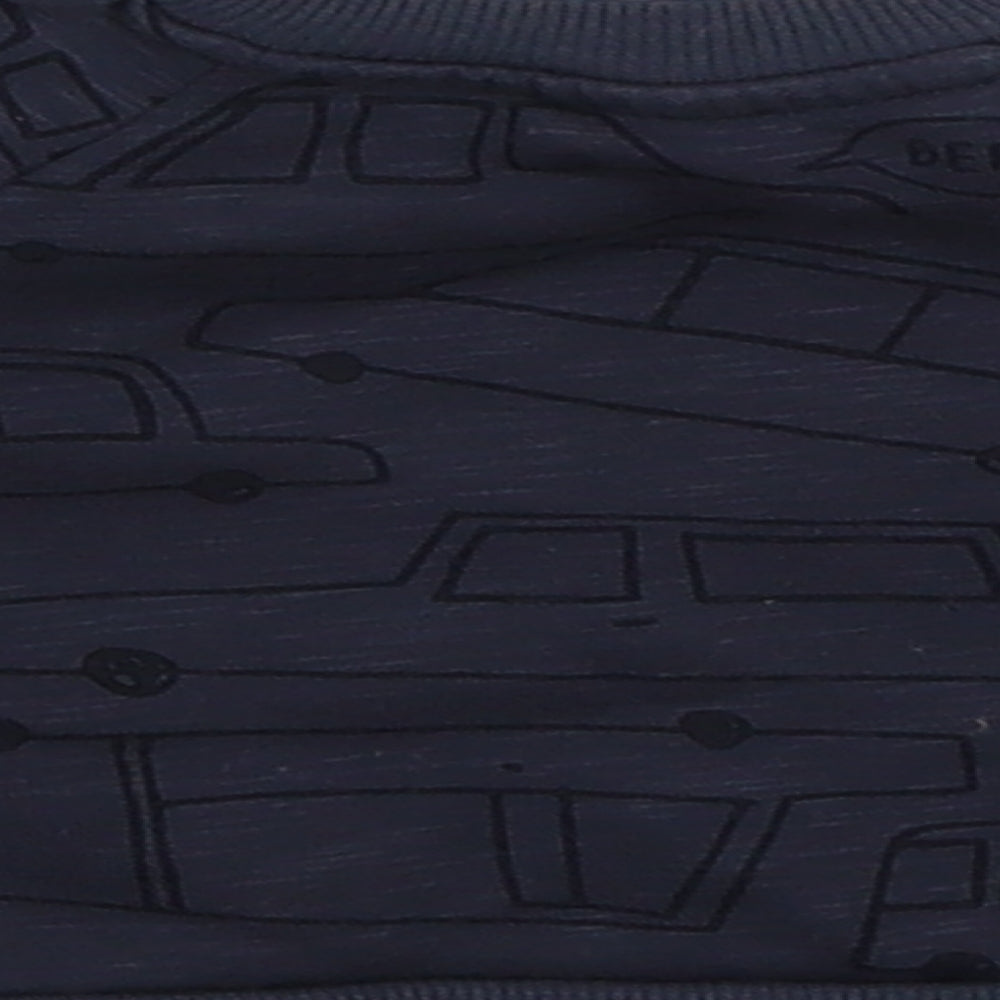 Primark Baby Blue Geometric Cotton Pullover Jumper Size 0-3 Months  Buckle - Cars