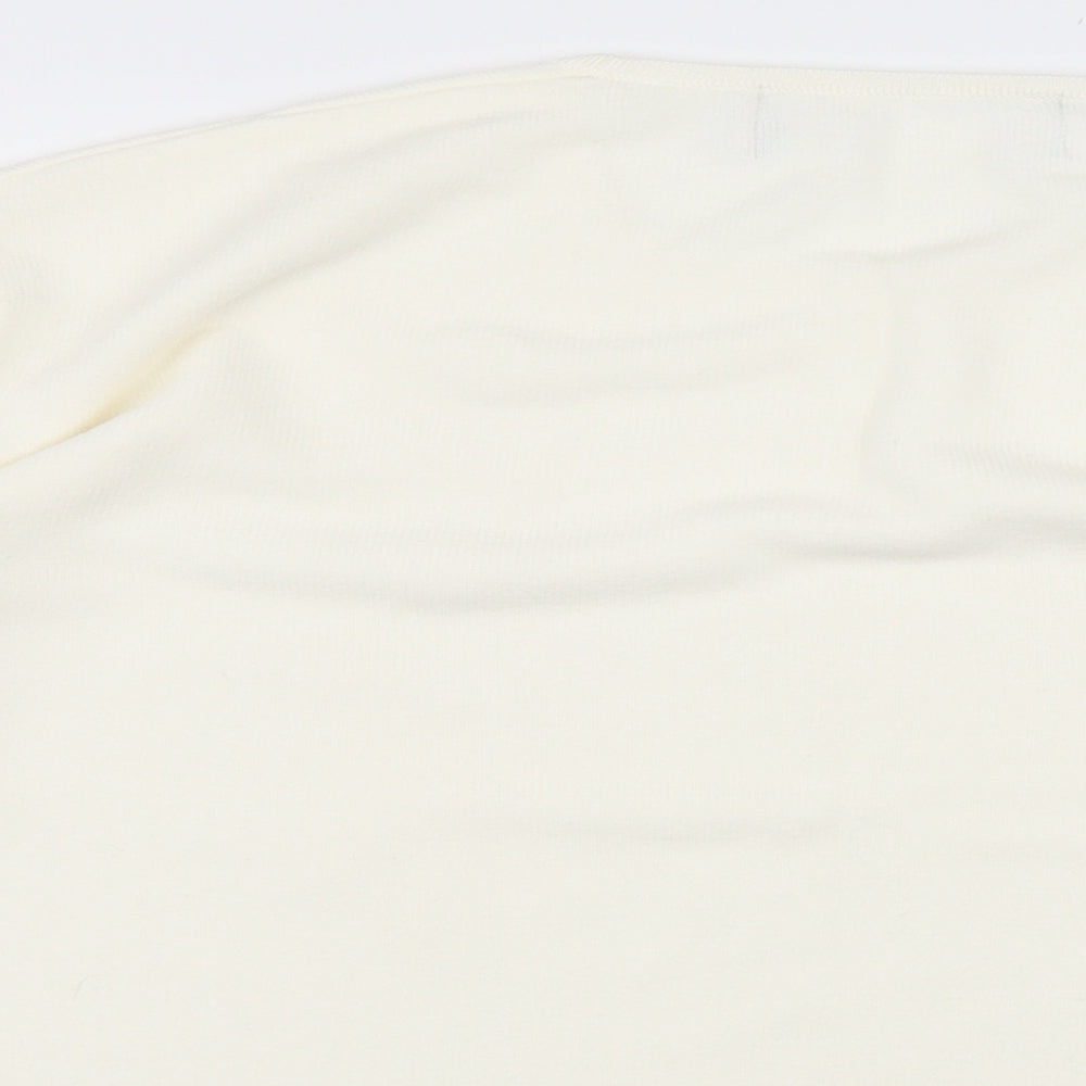 Womens UK Size L Preworn White Pullover Jumper