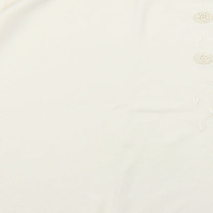 Womens UK Size L Preworn White Pullover Jumper