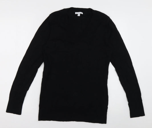 Gap Mens Black V-Neck  Cotton Pullover Jumper Size M