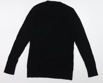 Gap Mens Black V-Neck  Cotton Pullover Jumper Size M