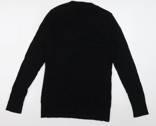 Gap Mens Black V-Neck  Cotton Pullover Jumper Size M
