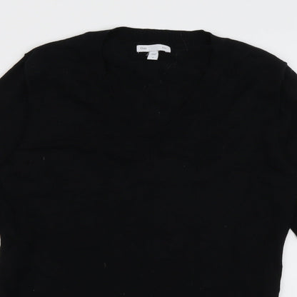 Gap Mens Black V-Neck  Cotton Pullover Jumper Size M