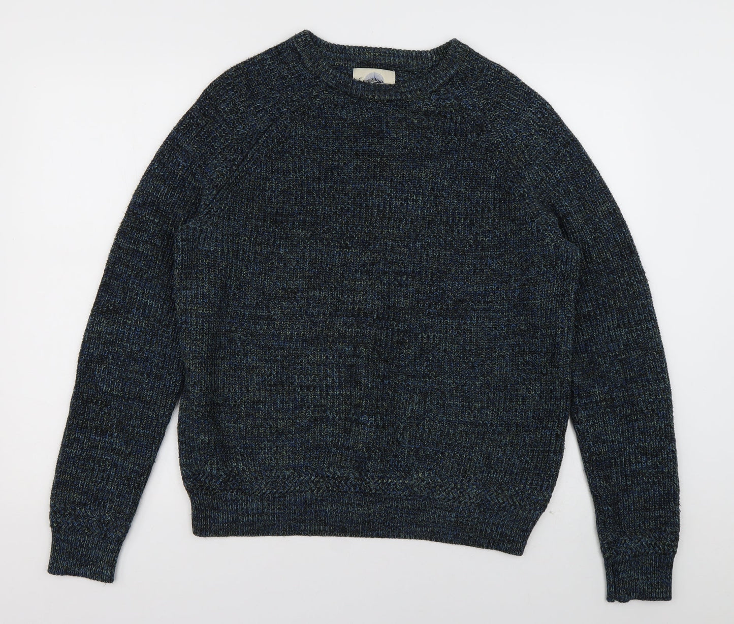 Debenhams Mens Blue Crew Neck  Acrylic Pullover Jumper Size S