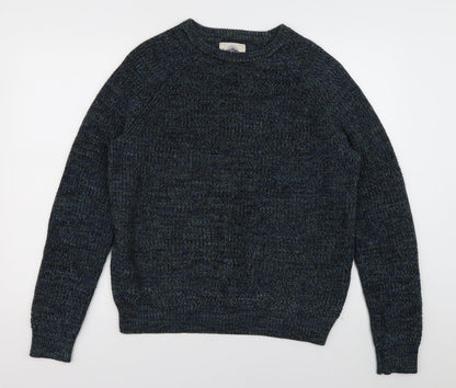 Debenhams Mens Blue Crew Neck  Acrylic Pullover Jumper Size S