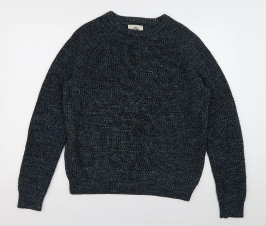 Debenhams Mens Blue Crew Neck  Acrylic Pullover Jumper Size S