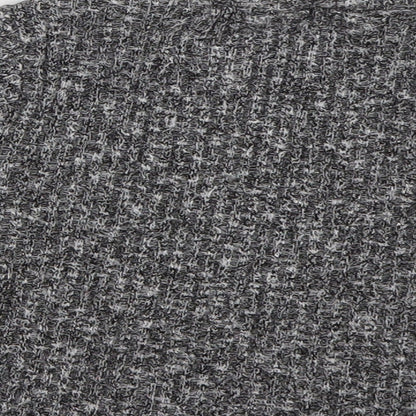 ayanapa Womens Grey  Polyester Cropped T-Shirt Size 8 High Neck