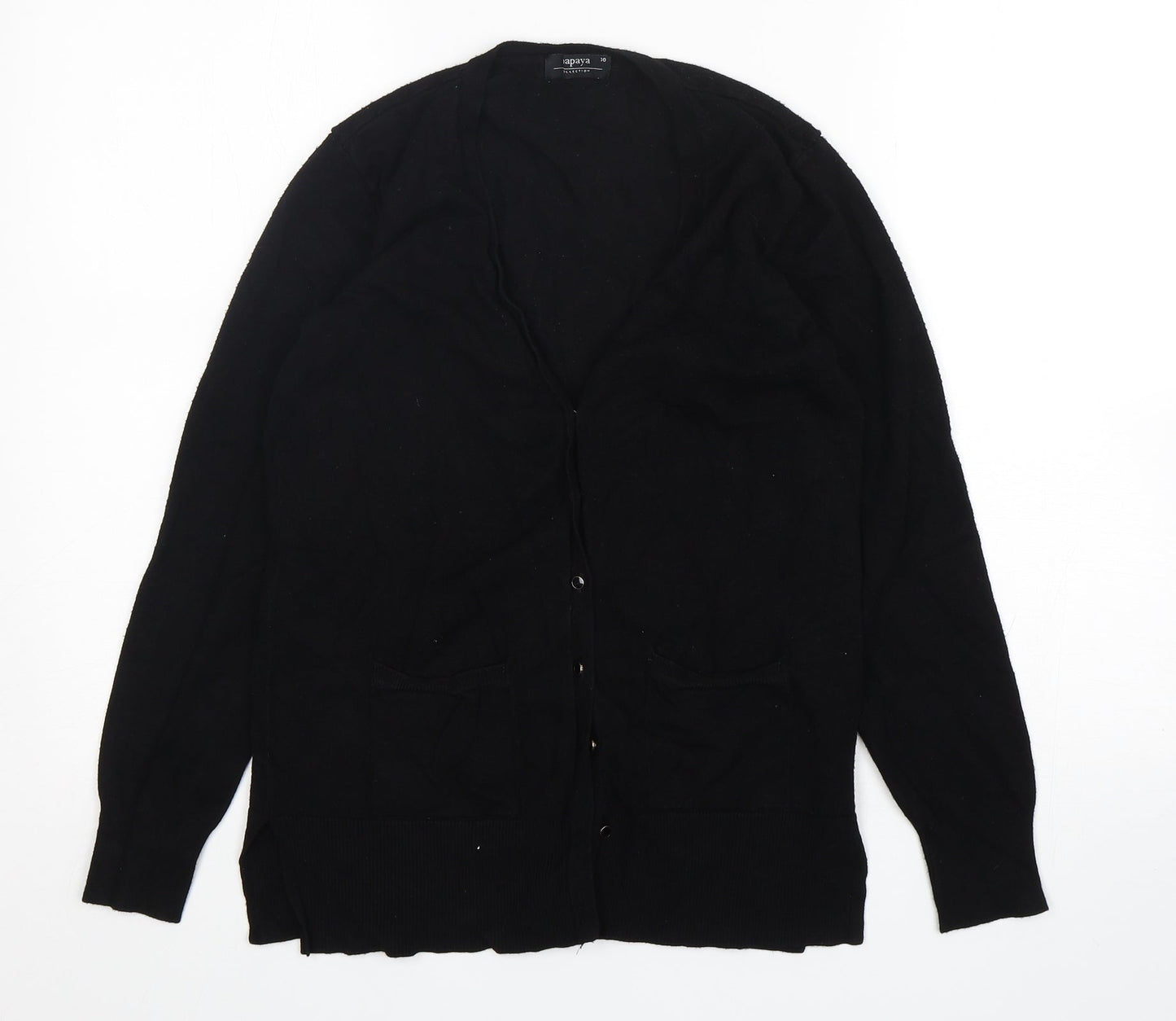 Womens UK Size 10 Papaya Black Cardigan Jumper