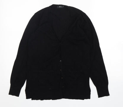 Womens UK Size 10 Papaya Black Cardigan Jumper