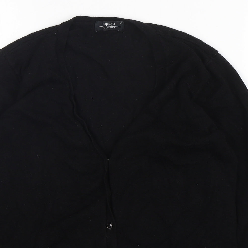 Womens UK Size 10 Papaya Black Cardigan Jumper