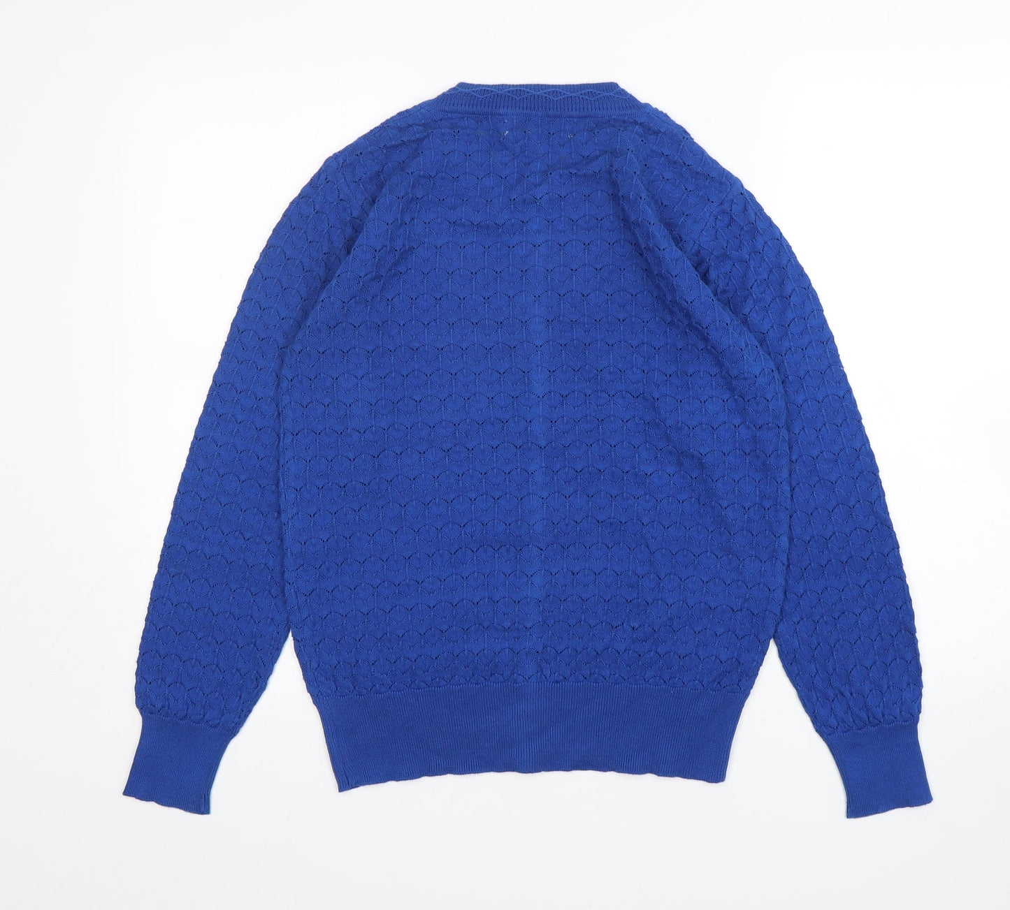 Lily Ella Womens Blue V-Neck   Cardigan Jumper Size S