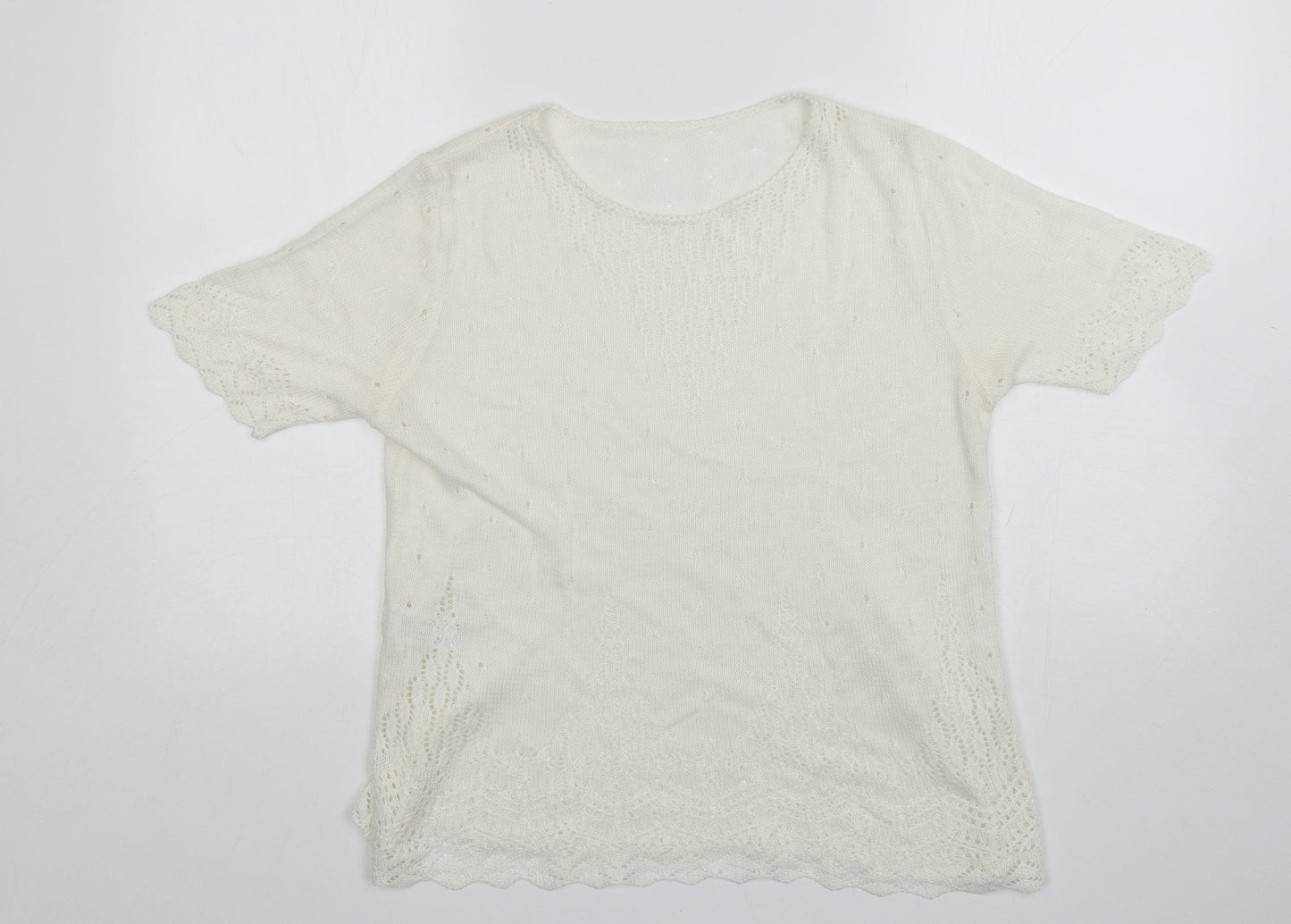 Womens UK Size 12 St Michael White Pullover Jumper
