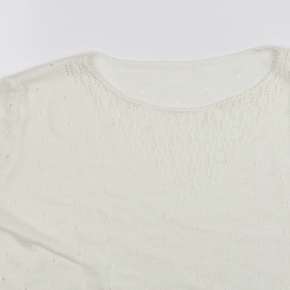 Womens UK Size 12 St Michael White Pullover Jumper