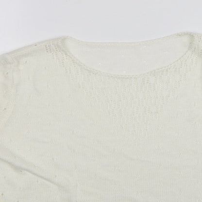 Womens UK Size 12 St Michael White Pullover Jumper