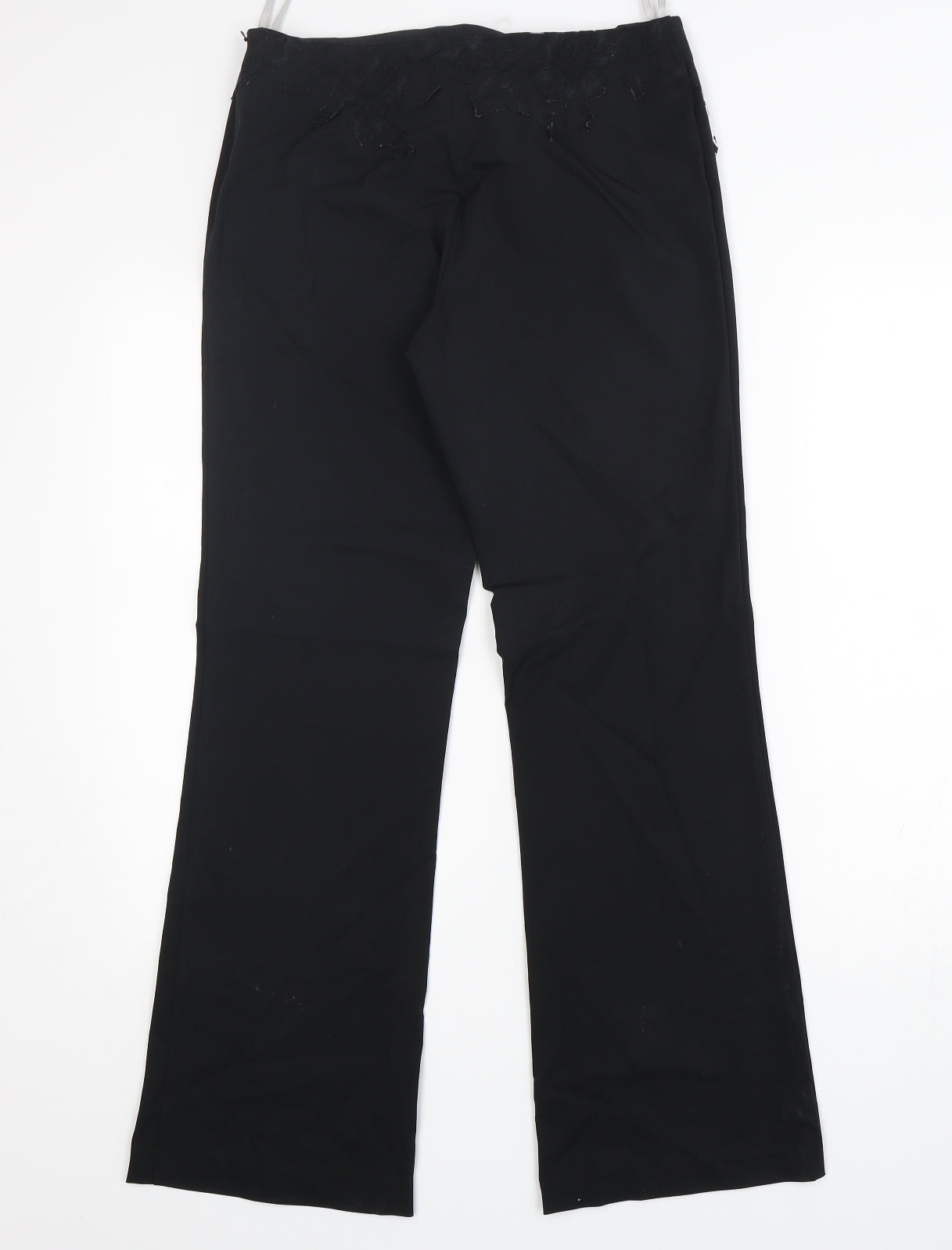 Womens UK Size 10 Oasis Regular Fit  Black Trousers