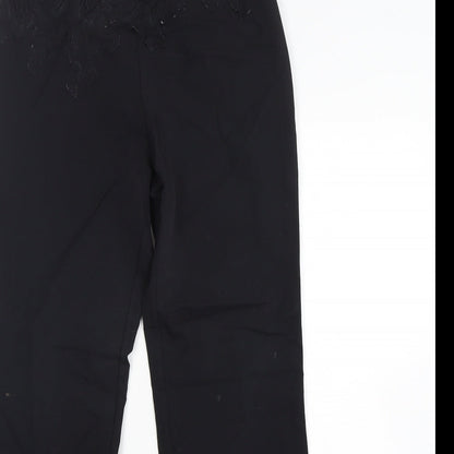 Womens UK Size 10 Oasis Regular Fit  Black Trousers