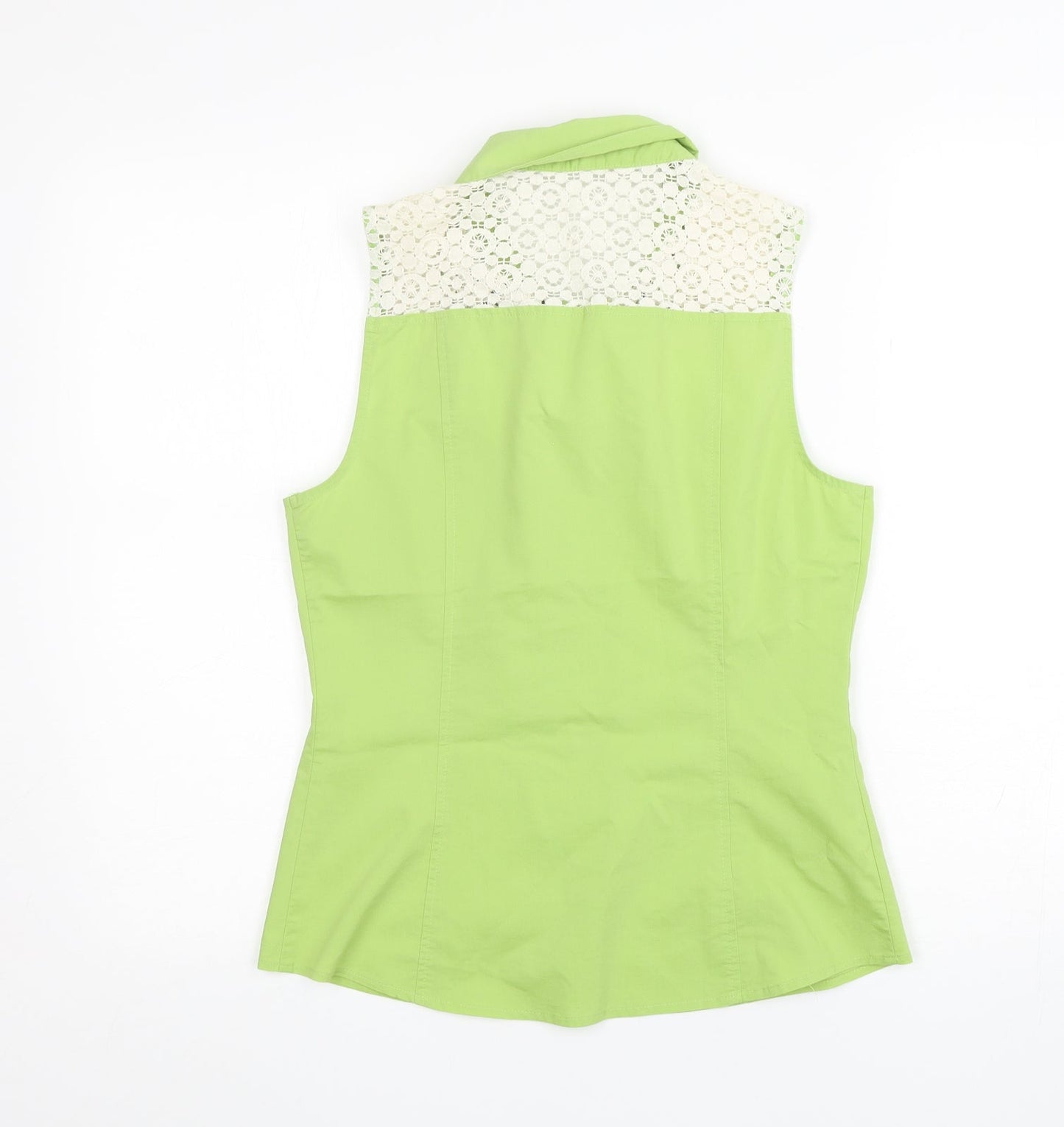 Womens UK Size 12 NEXT Green Basic Button-Up