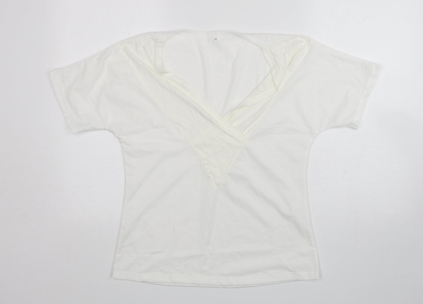 Womens UK Size M Preworn White Basic T-Shirt
