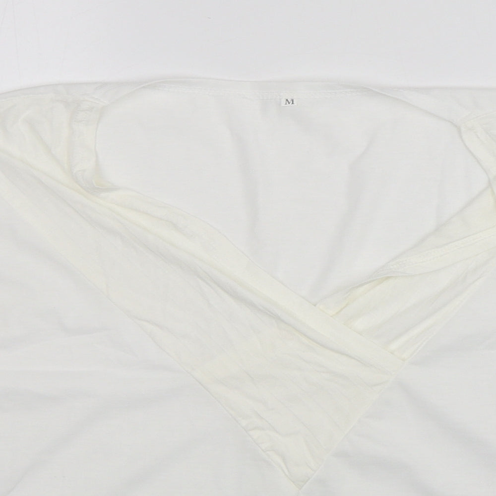 Womens UK Size M Preworn White Basic T-Shirt