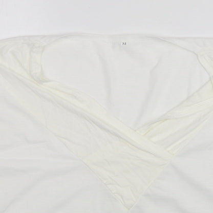 Womens UK Size M Preworn White Basic T-Shirt