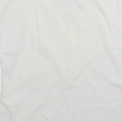 Womens UK Size M Preworn White Basic T-Shirt