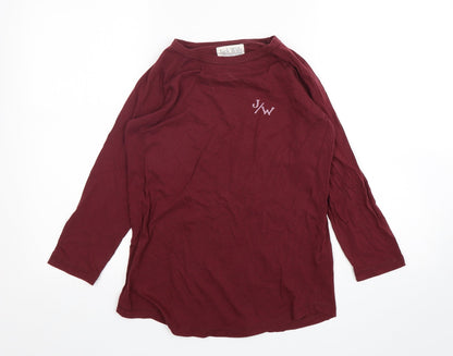 Womens UK Size 8 Jack Wills Red Basic T-Shirt