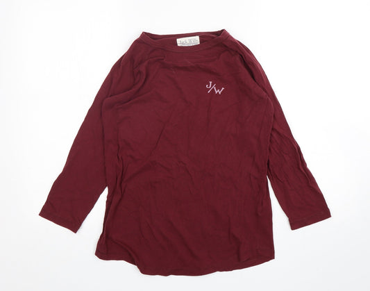 Womens UK Size 8 Jack Wills Red Basic T-Shirt